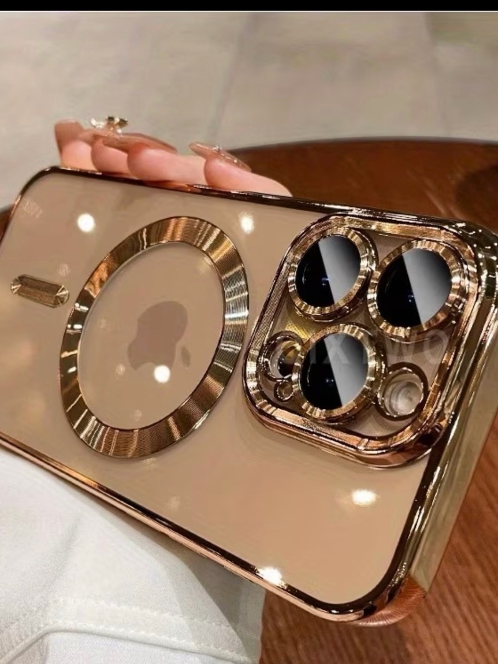 Premium Rose Gold Magnetic Camera Shield Phone Case